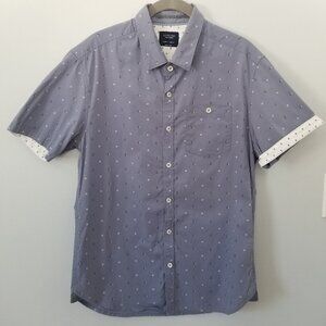 Level Ten Men's Modern button down short sleeve shirt M
